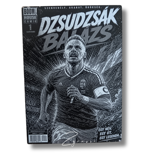 Dzsudzsák Balázs válogatott fémlap gyűjtőkártya (63x89 mm)