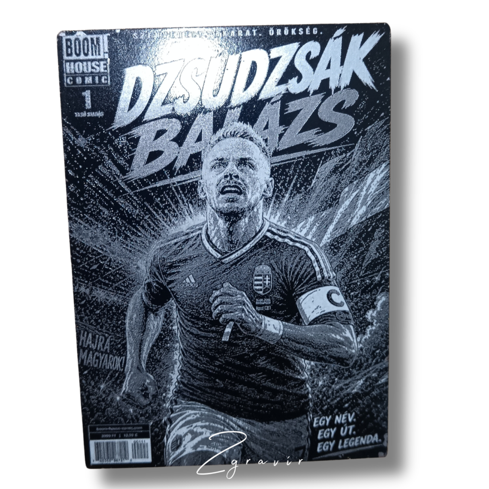 Dzsudzsák Balázs válogatott fémlap gyűjtőkártya (63x89 mm)