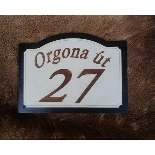 Házszámtábla 2 rétegű