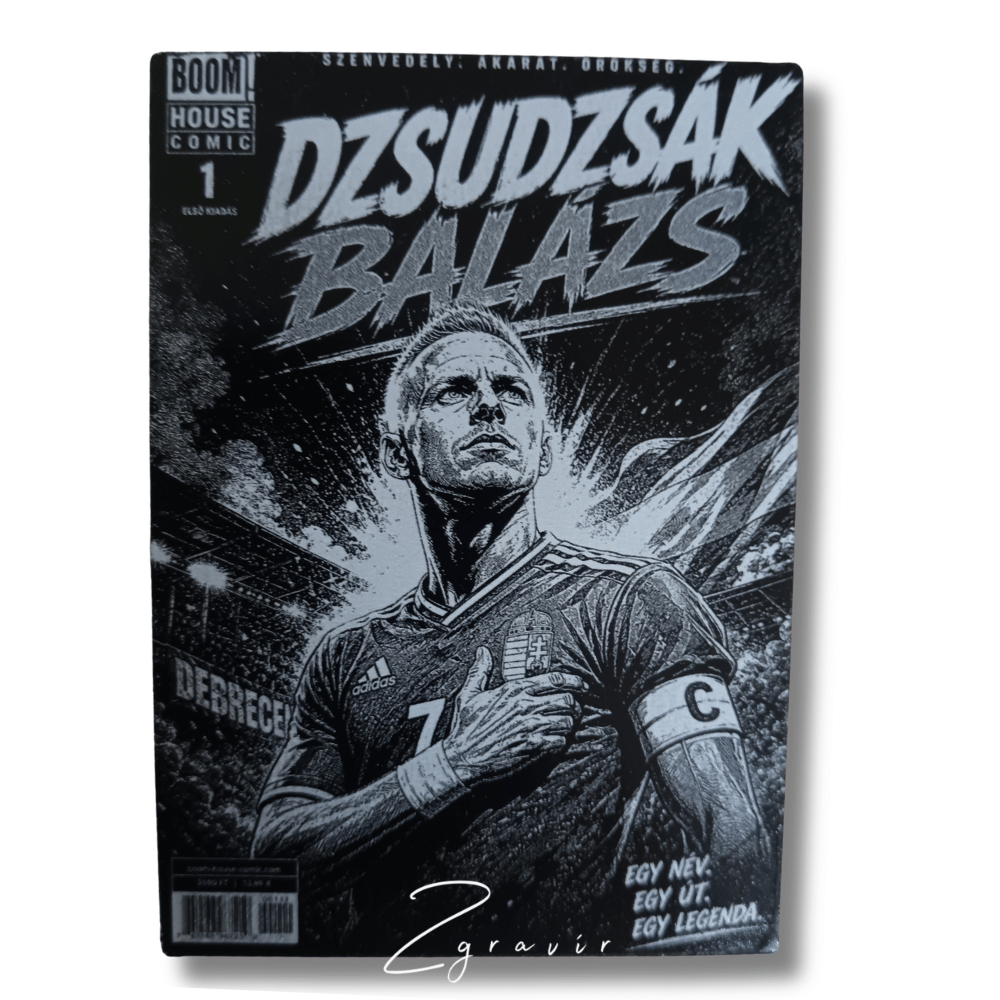 Dzsudzsák Balázs válogatott fémlap gyűjtőkártya (63x89 mm)