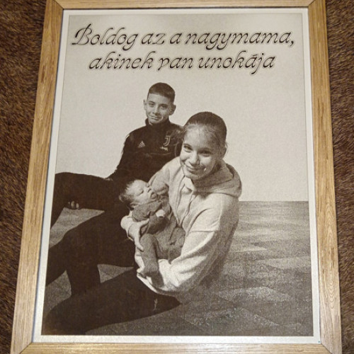 Gravírozott fényképek saját képpel