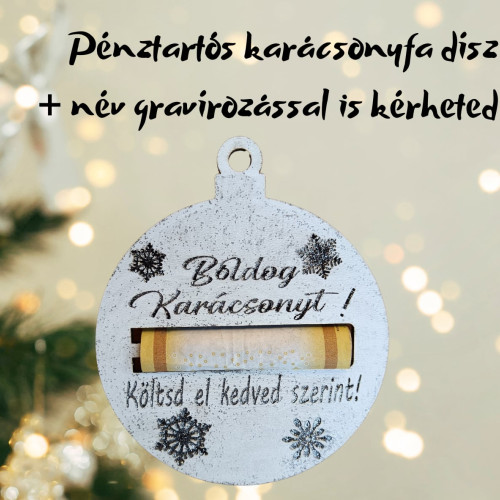 Pénzátadós karácsonyfa dísz