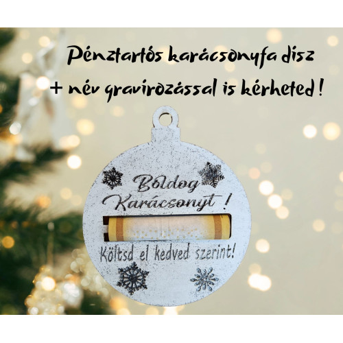 Pénzátadós karácsonyfa dísz