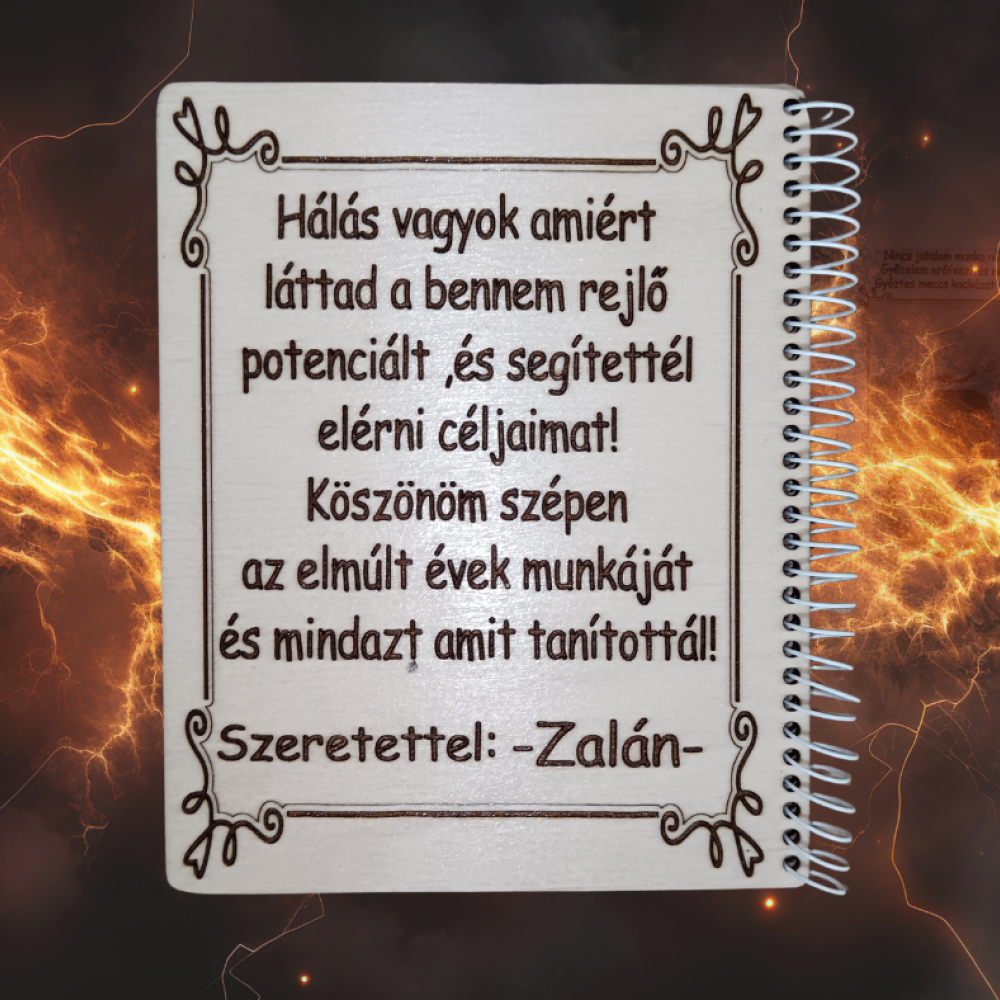 Fényképes füzet fából