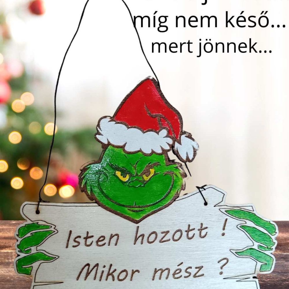 Grinch ajtódísz