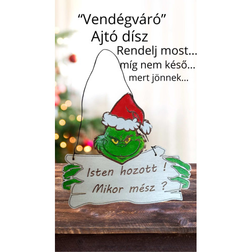 Grinch ajtódísz