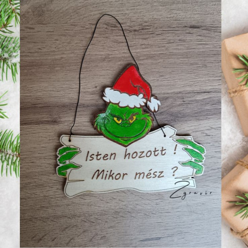 Grinch ajtódísz