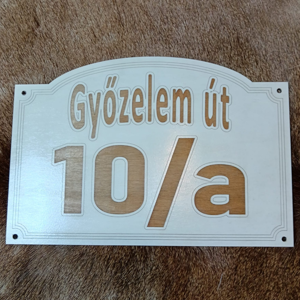 Házszámtábla hagyományos
