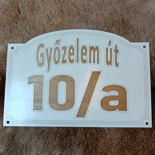 Házszámtábla hagyományos