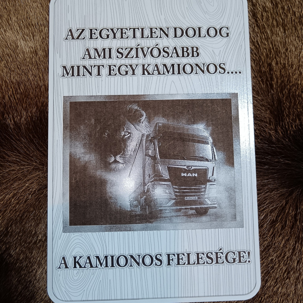 A kamionos felesége tábla