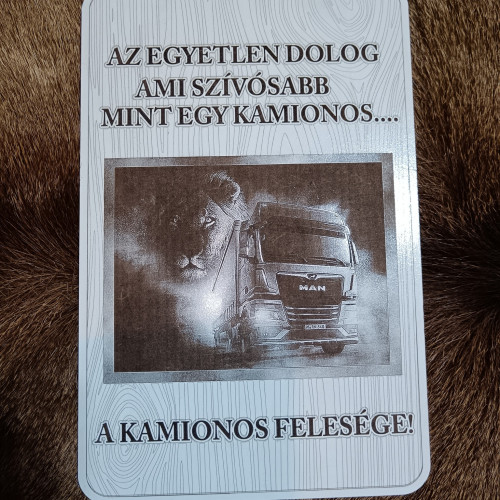 A kamionos felesége tábla