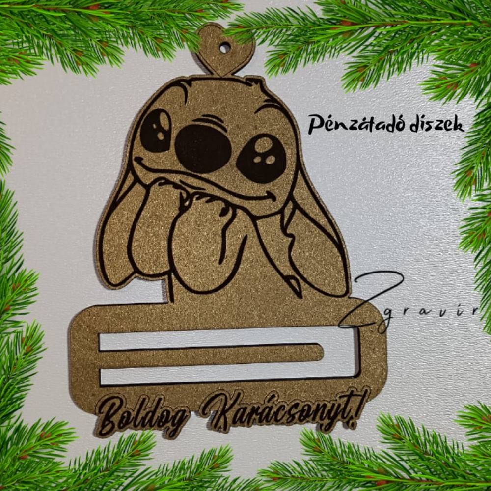 Stich pénzátadó dísz