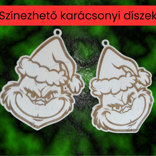 Színezhető fenyőfa dísz