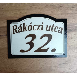 Házszámtábla 2 rétegű