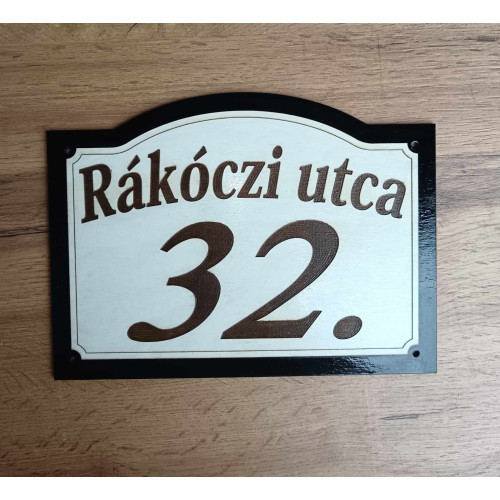 Házszámtábla 2 rétegű