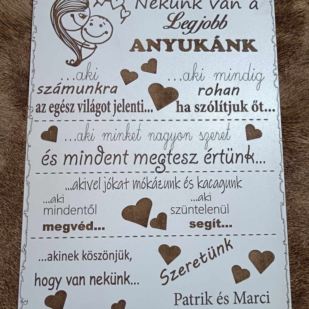 Legjobb Anya tábla