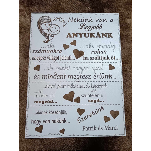 Legjobb Anya tábla