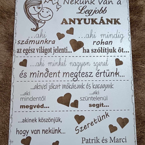 Legjobb Anya tábla